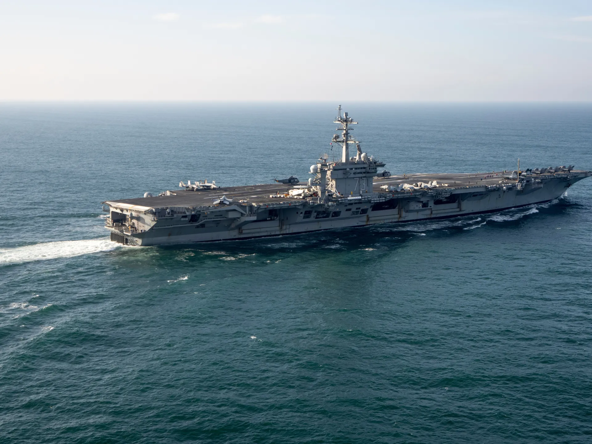 USS Washington arrives in Middle East after aircraft carrier outcry