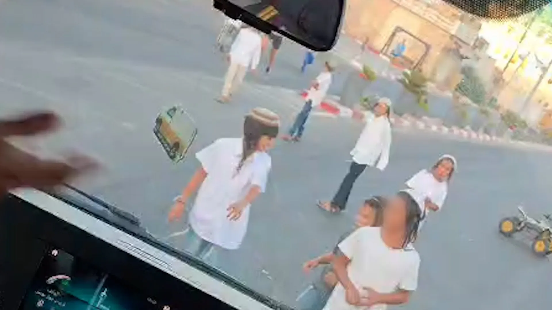 Israeli settler children attack ambulance in occupied West Bank