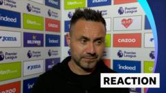 Spurs 'didn't fight in the right way' - De Zerbi
