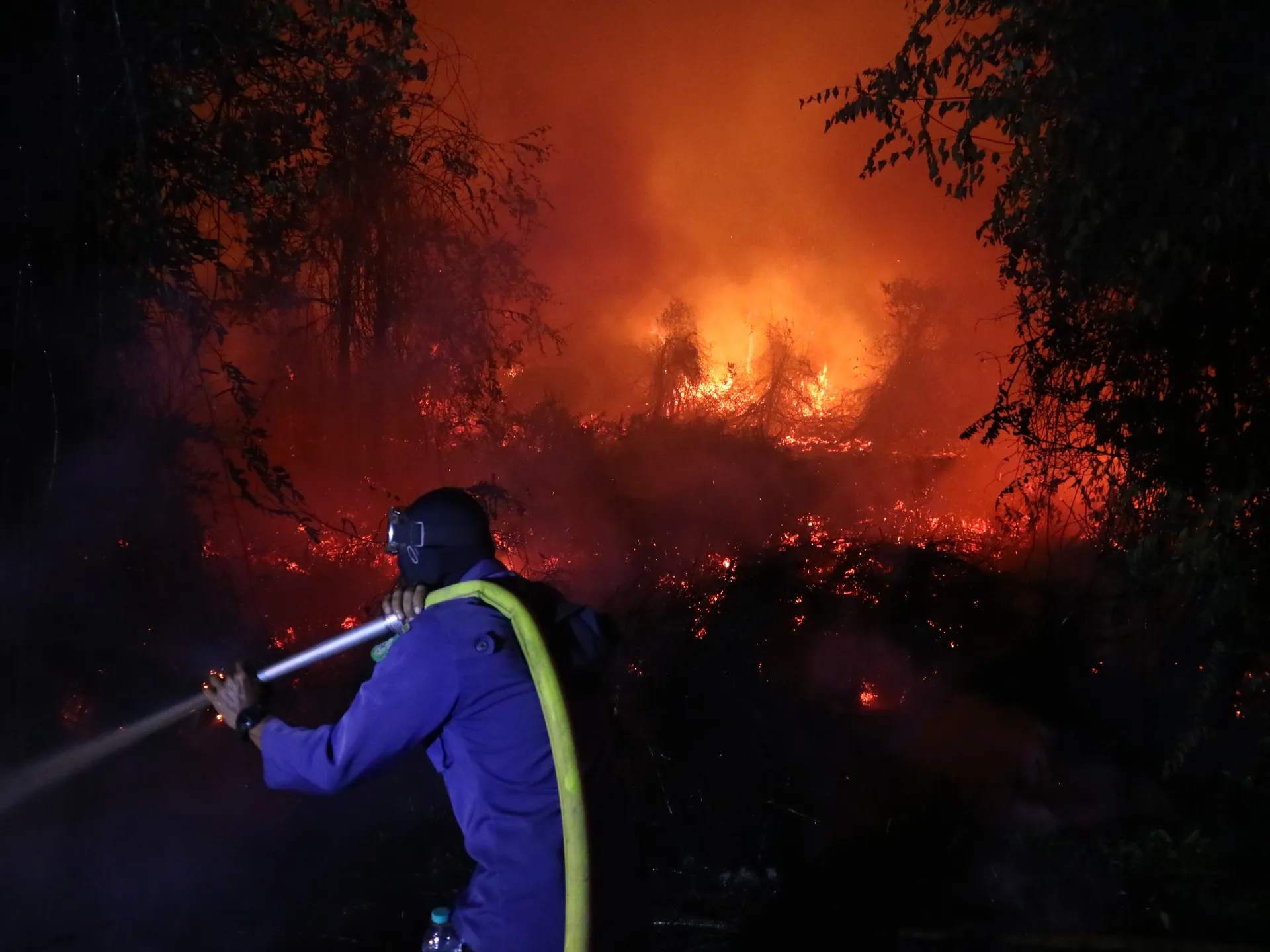 Indonesia battles haze as wildfires rage across South Sumatra forests