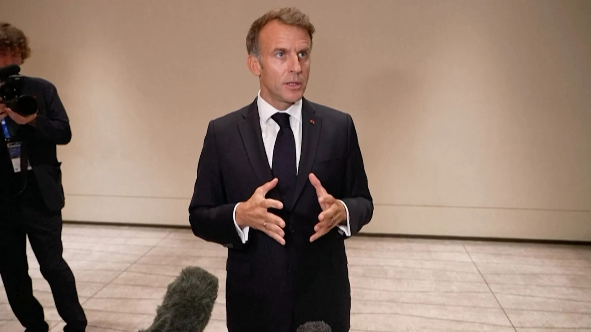Macron says Trump spread rumours about protests