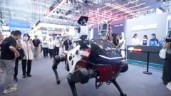 Robot horse and rider steal the spotlight at Chinese conference