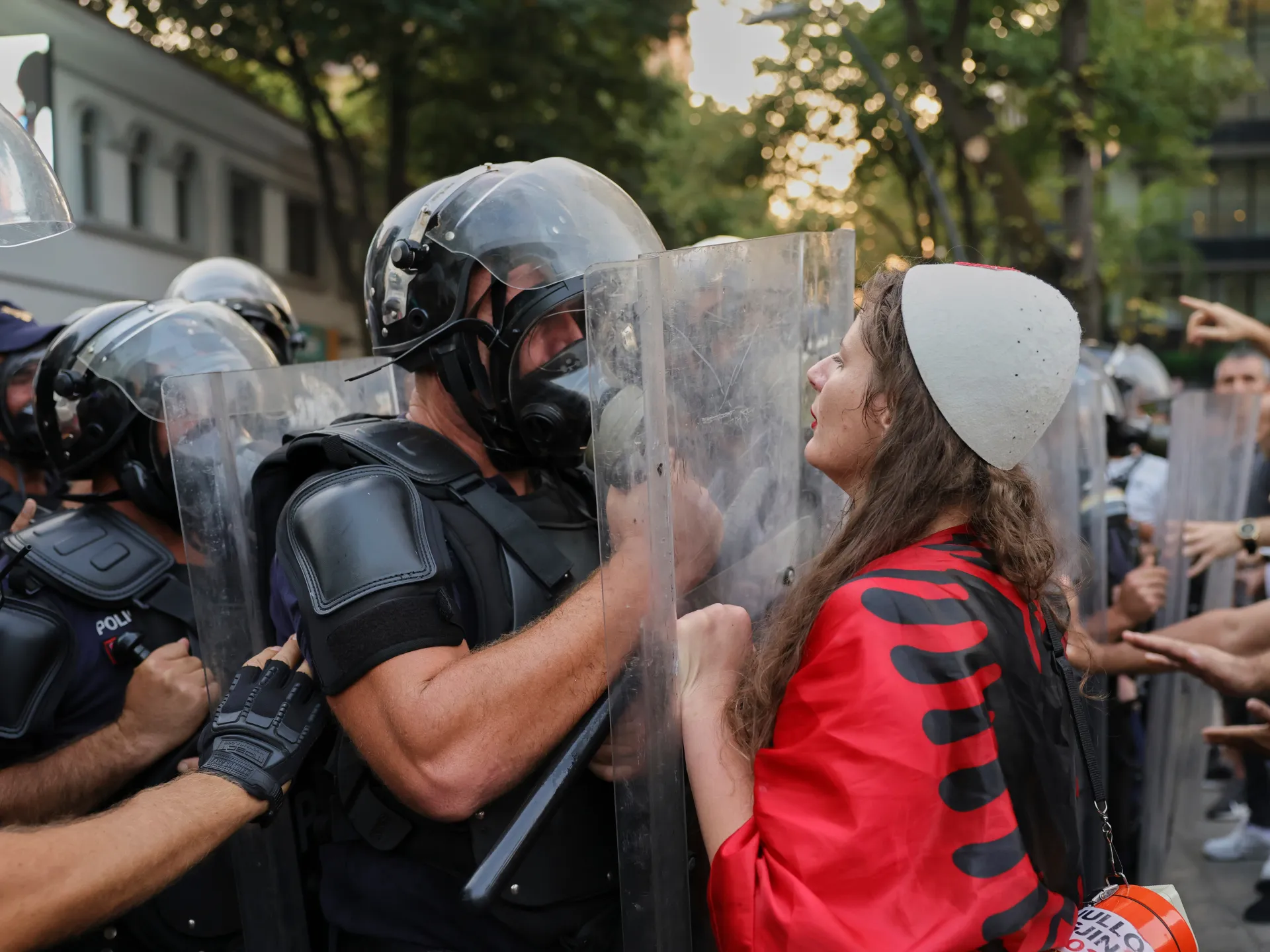 Protesters, police clash in Albania over Trump-linked project
