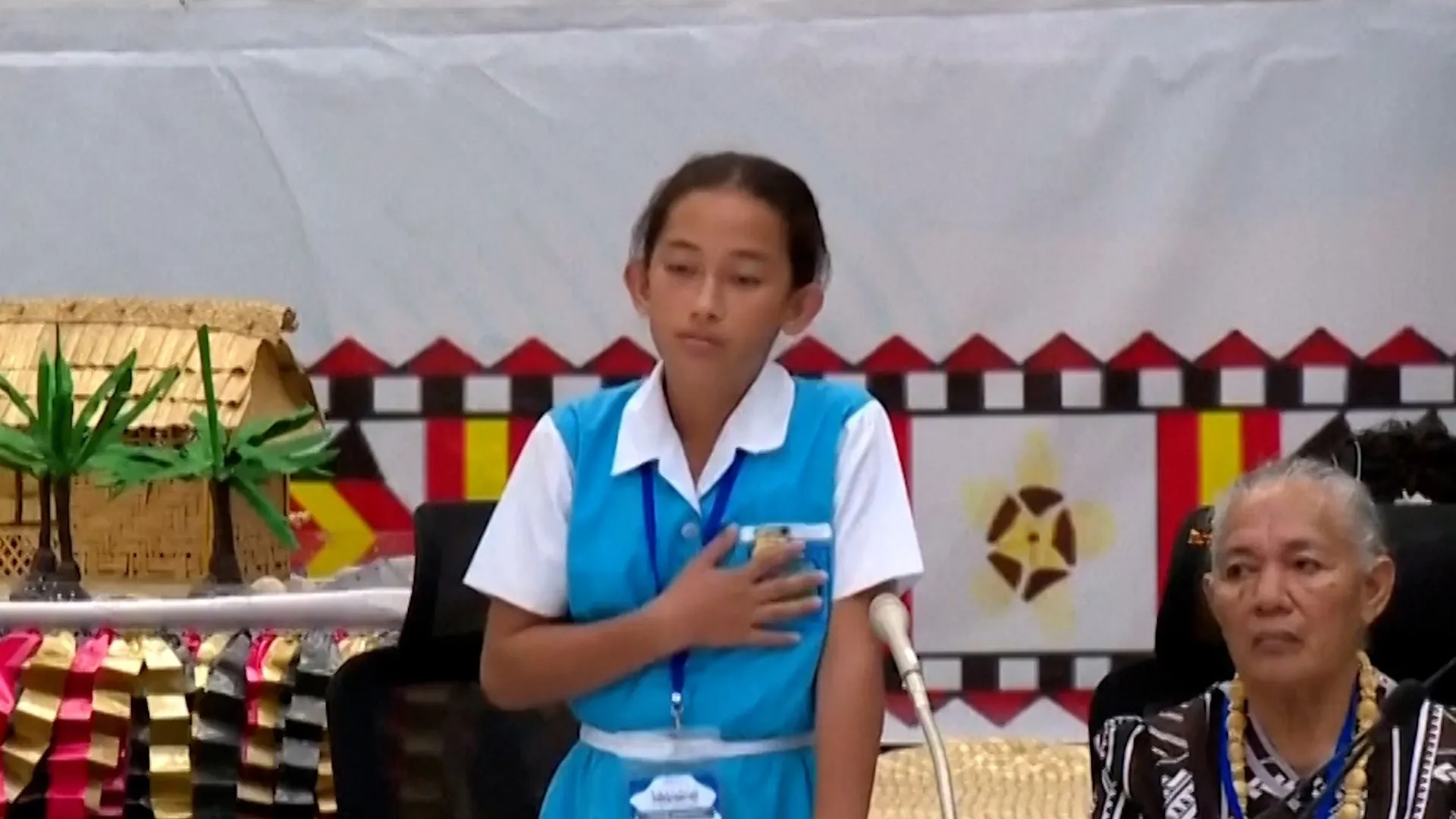 Girl pleads for world leaders to save her country from climate change