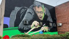 Artist defends 'unfinished' Ronnie O'Sullivan mural