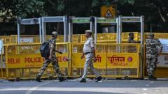 Thousands of security personnel deployed as Delhi braces for ‘cockroach’ protest