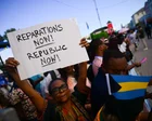 ‘Reparations now’: King and Burnham face protests at Antigua Commonwealth summit