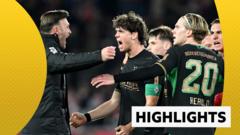 Borussia M'gladbach finally get first win after five-goal thriller