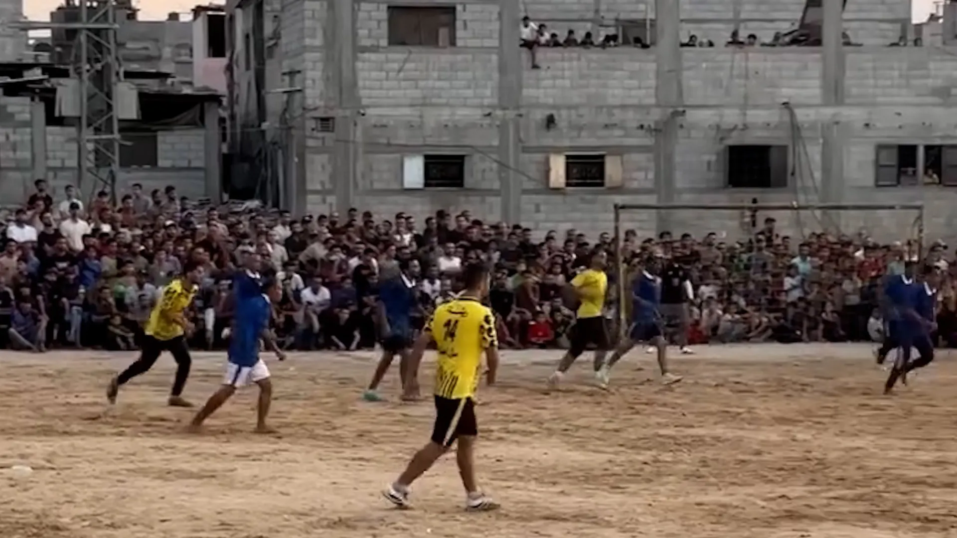 Palestinians gather for football amid Gaza’s ruins