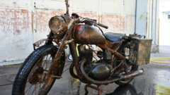 Danube river's low water levels reveal remains of WWII soldiers and motorcycle
