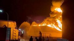 Libyan authorities battle big blaze at major oil refinery