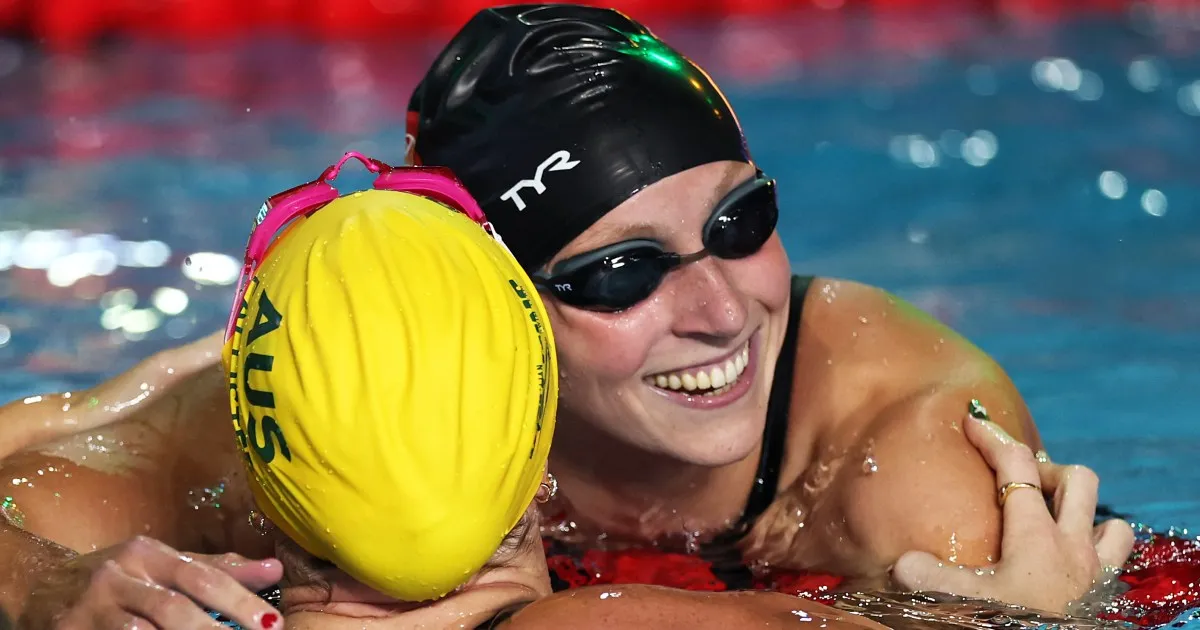 Douglass breaks 50m freestyle swimming world record, Ledecky loses 800m