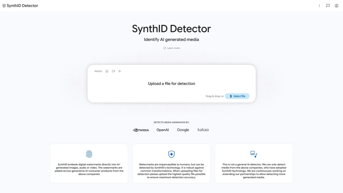 Google’s new SynthID website can identify AI-generated media