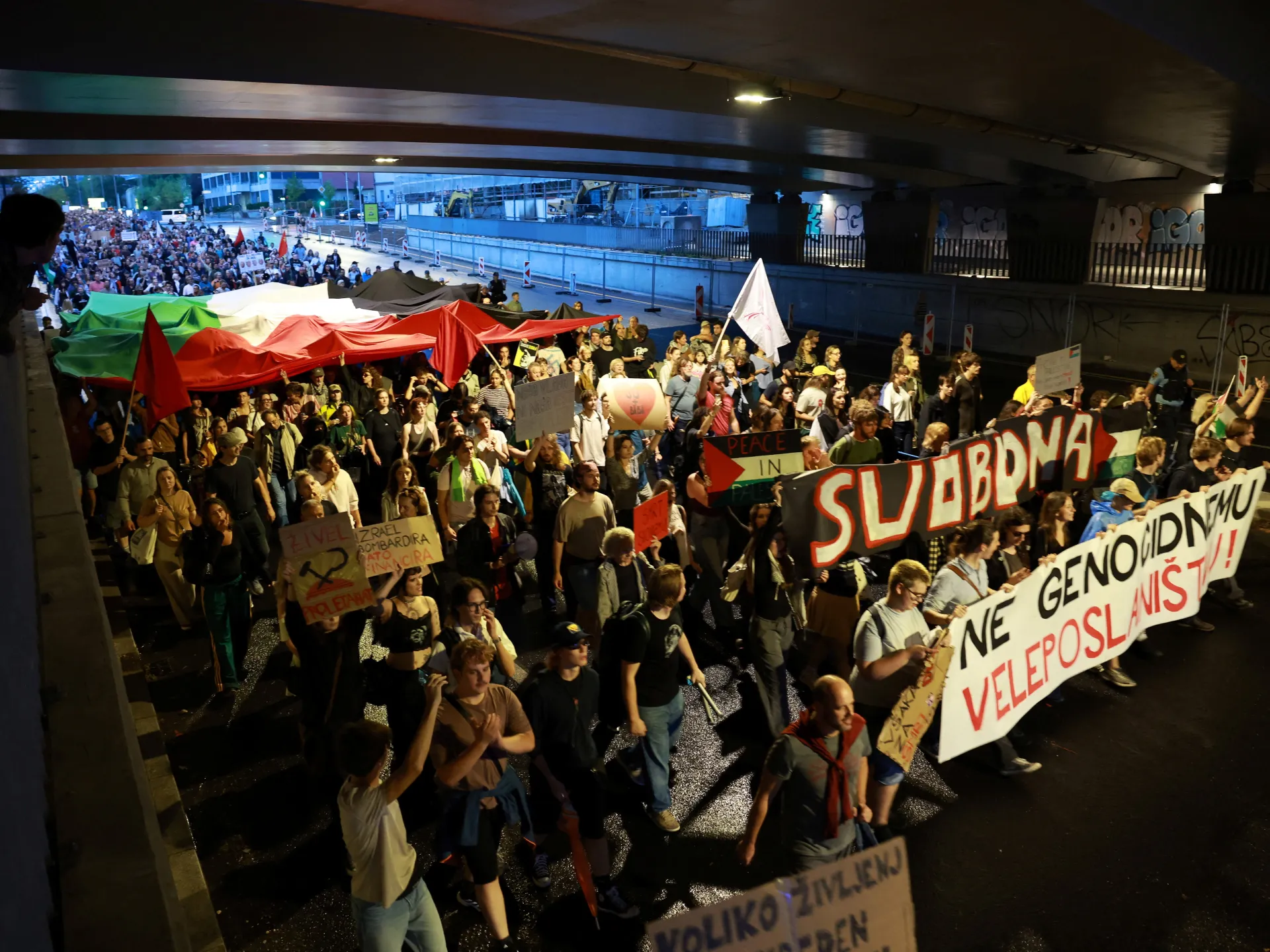 Thousands protest in Ljubljana as Slovenia opens Israel’s first embassy