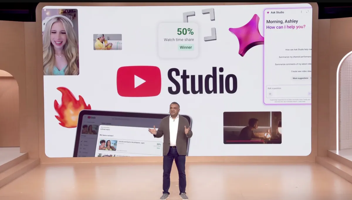 YouTube releases new AI features for creators within its Studio app