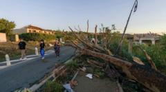 Tornado tears through French village, leaving dozens hurt and homes ravaged