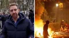 Clean up begins after French riots but police remain