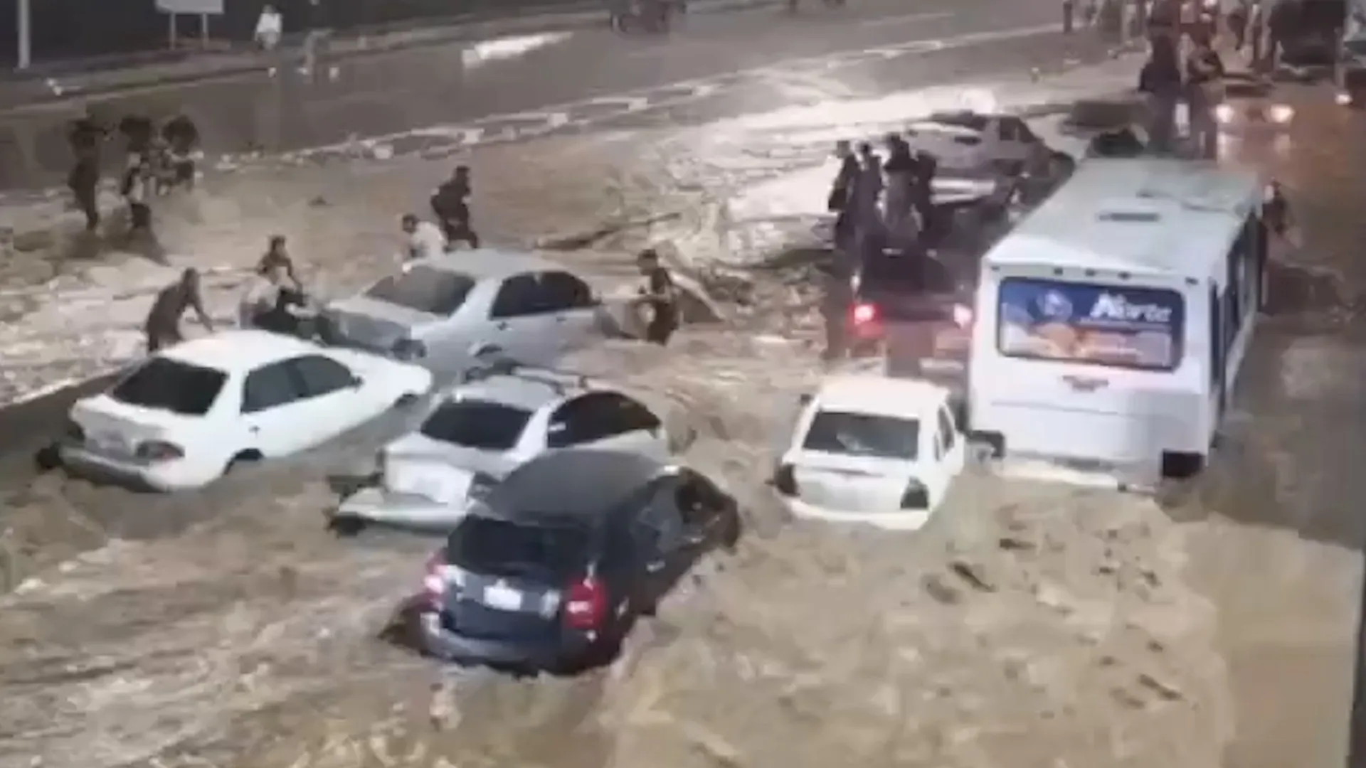 Flooding across Caracas, Venezuela, after heavy rains